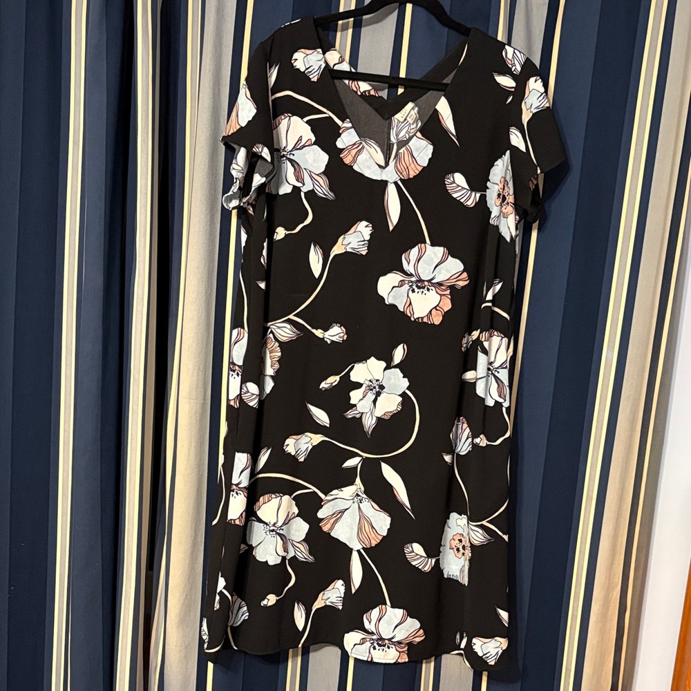 A new day pullover v-neck dress, side pockets, size XXL